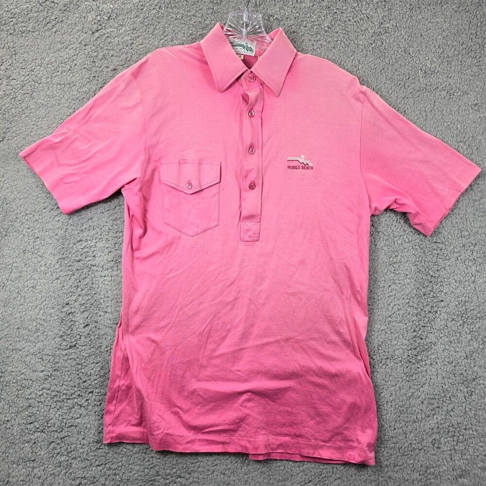 Pebble Beach Golf Links Men's Pink Polo Shirt Size M